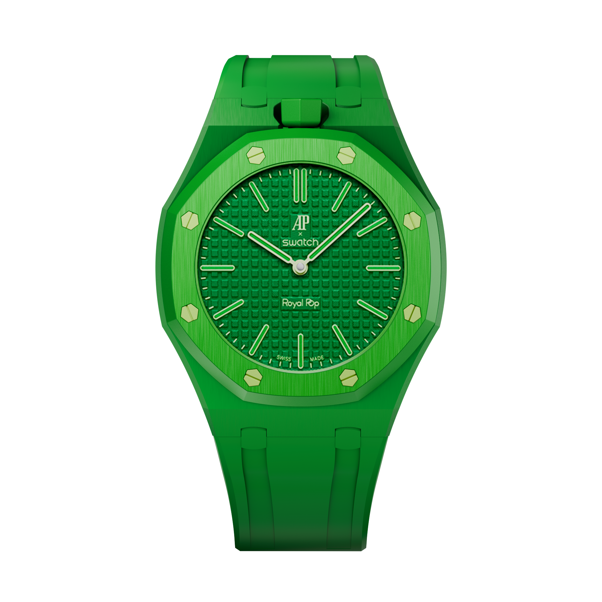 Luxury Strap Case for AP x Swatch Royal Pop Green Eight | Strapmont