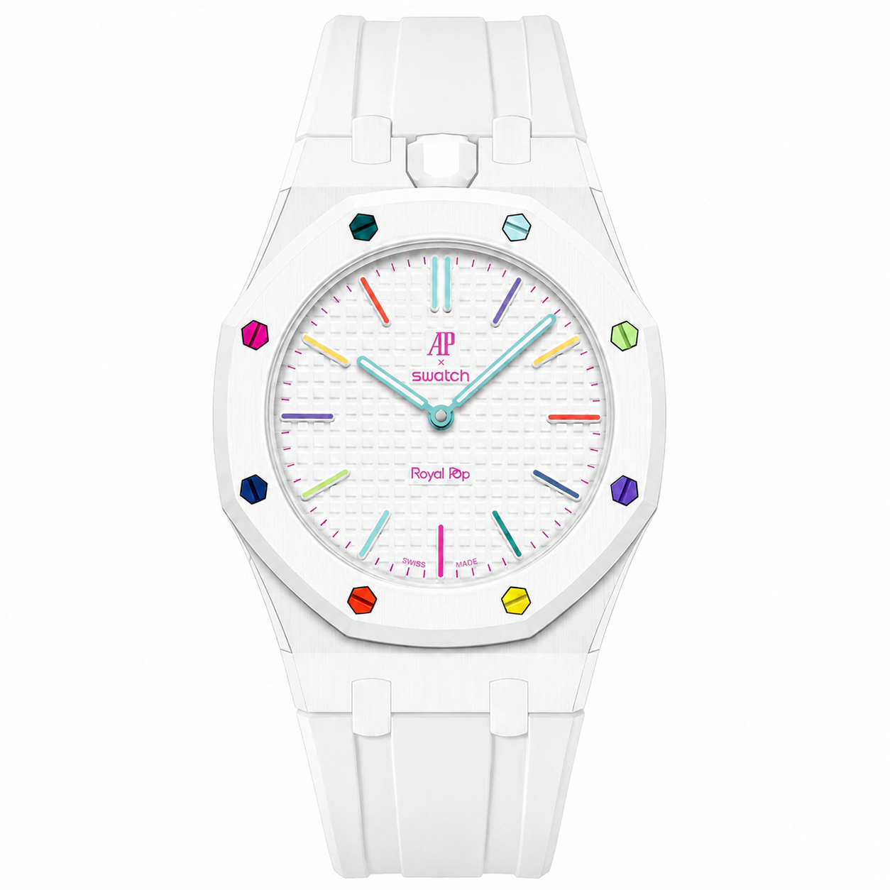 Luxury Strap Case for AP x Swatch Royal Pop Huit Blanc | Strapmont