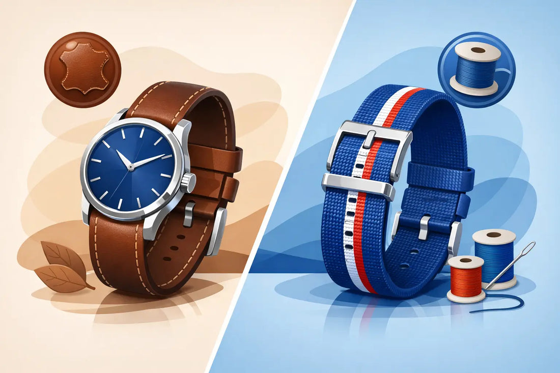 Leather Versus Nylon Royal Pop Straps Compared