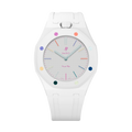 Bioceramic-Gehäuse mit Kautschukband für AP x Swatch Royal Pop Huit Blanc