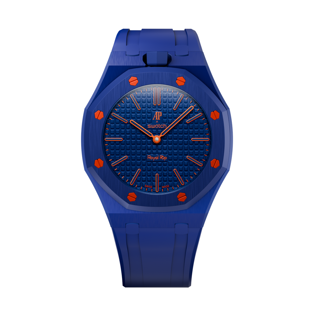 Bioceramic-Gehäuse mit Kautschukband für AP x Swatch Royal Pop Orenji Hachi