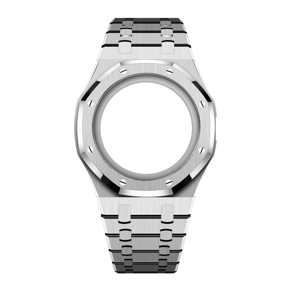 Full Frame Cover Stainless Steel Bracelet Case For AP X Swatch Royal Pop Lan Ba