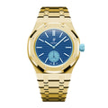 Full Frame Stainless Steel Yellow Gold Bracelet Case for AP X Swatch Royal Pop Lan Ba