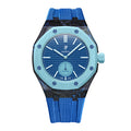 Carbon Fiber Rubber Strap Case for AP X Swatch Royal Pop Lan Ba
