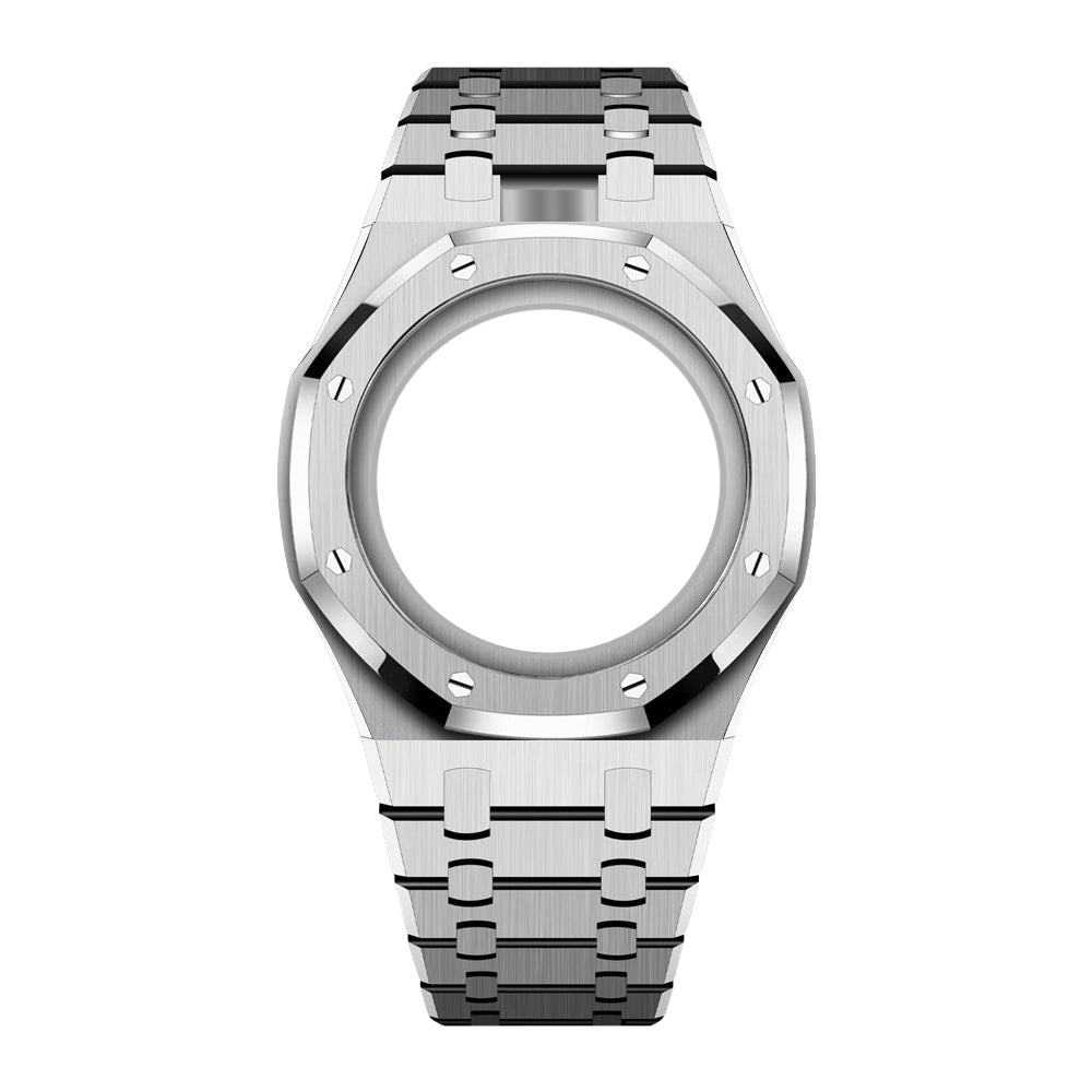 Full Frame Cover Stainless Steel Bracelet Case For AP X Swatch Royal Pop Blaue Acht