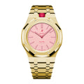 Full Frame Stainless Steel Yellow Gold Bracelet Case for AP X Swatch Royal Pop Otto Rosso