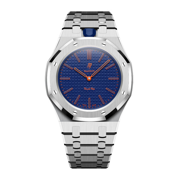 Full Frame Cover Stainless Steel Bracelet Case For AP X Swatch Royal Pop Orenij Hachi