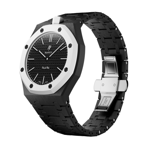 Bioceramic-Gehäuse mit Gliederarmband für AP x Swatch Royal Pop Ocho Negro