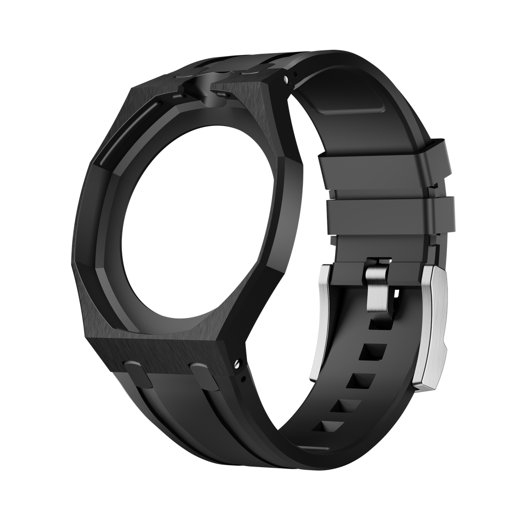 Bioceramic Rubber Strap Case For AP x Swatch Royal Pop Ocho Negro
