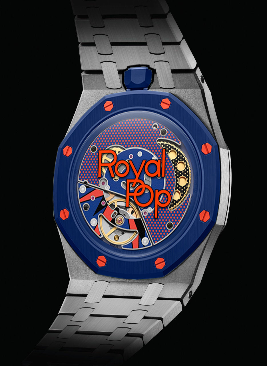 Stainless Steel Bracelet Case For AP x Swatch Royal Pop Orenji Hachi