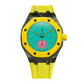 Carbon Fiber Rubber Strap Case for AP X Swatch Royal Pop OTG ROZ
