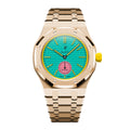 Full Frame Cover Stainless Steel Rosé Gold Bracelet Case for AP X Swatch Royal Pop OTG ROZ
