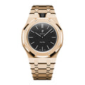 Full-Frame-Gehäuse Edelstahl Roségold mit Gliederarmband für AP x Swatch Royal Pop Ocho Negro