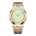 Full-Frame-Gehäuse Edelstahl Roségold mit Gliederarmband für AP x Swatch Royal Pop Blaue Acht