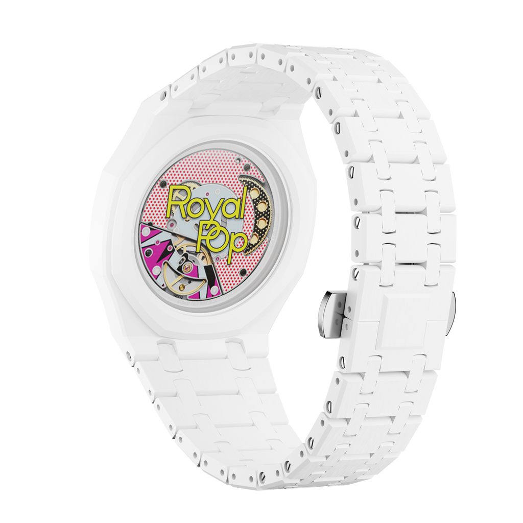 Bioceramic Bracelet Case For AP x Swatch Royal Pop Huit Blanc