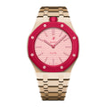 Stainless Steel Rosé Gold Bracelet Case For AP x Swatch Royal Pop Otto Rosso