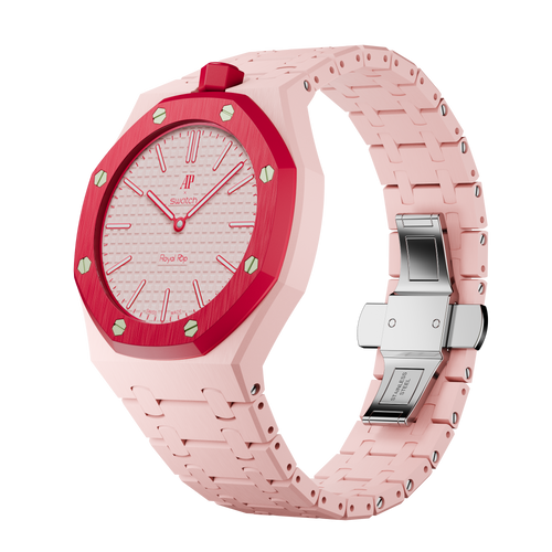Bioceramic-Gehäuse mit Gliederarmband für AP x Swatch Royal Pop Otto Rosso