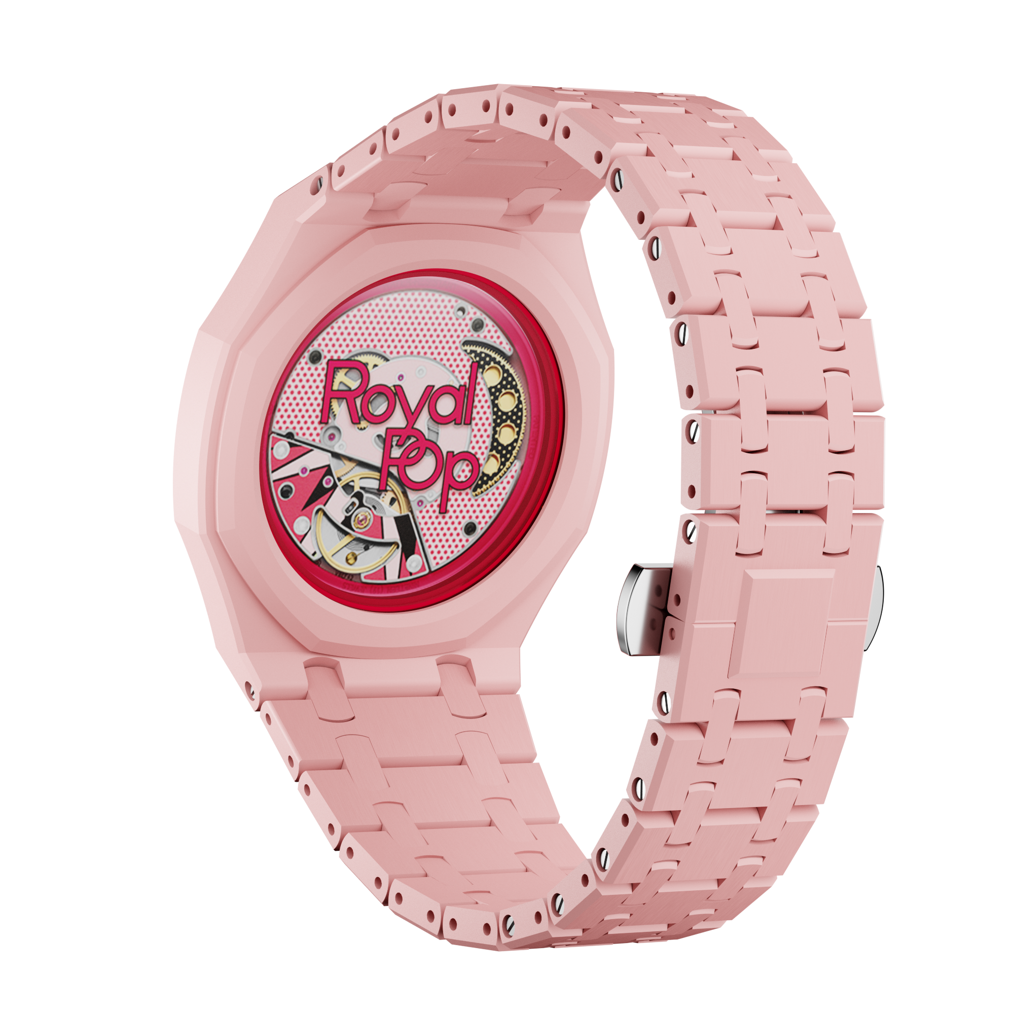 Bioceramic Bracelet Case For AP x Swatch Royal Pop Otto Rosso