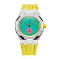 Full-Frame-Gehäuse Edelstahl mit Kautschukband für AP x Swatch Royal Pop OTG Roz