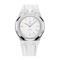 Full-Frame-Gehäuse Edelstahl mit Kautschukband für AP x Swatch Royal Pop Huit Blanc