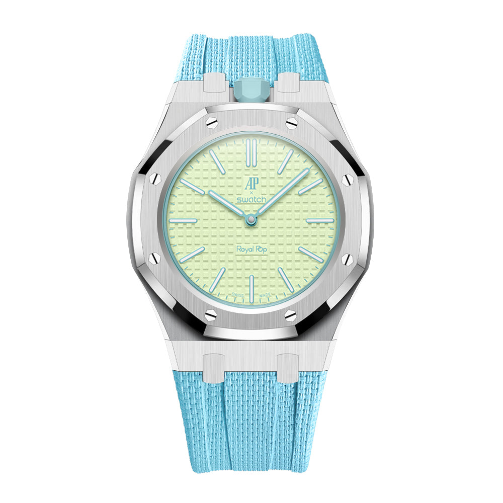 Stainless Steel Bracelet Case For AP x Swatch Royal Pop Blaue Acht