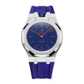 Full Frame Cover Stainless Steel Rubber Strap Case for AP X Swatch Royal Pop Orenij Hachi