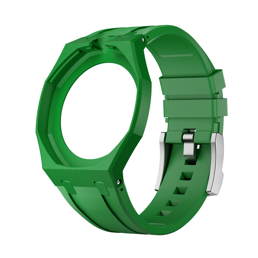 Bioceramic Rubber Strap Case For AP x Swatch Royal Pop Green Eight
