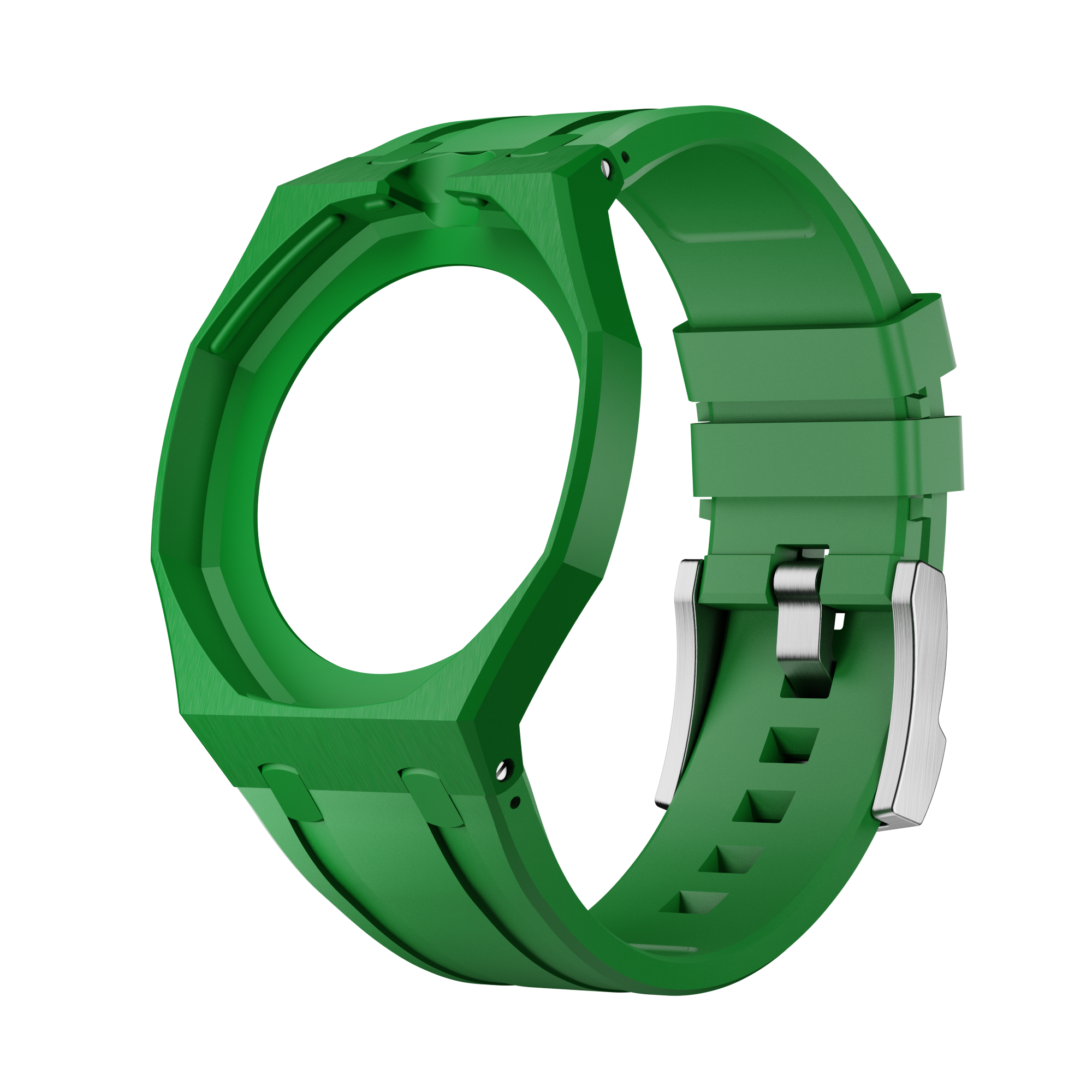 Bioceramic Rubber Strap Case For AP x Swatch Royal Pop Green Eight