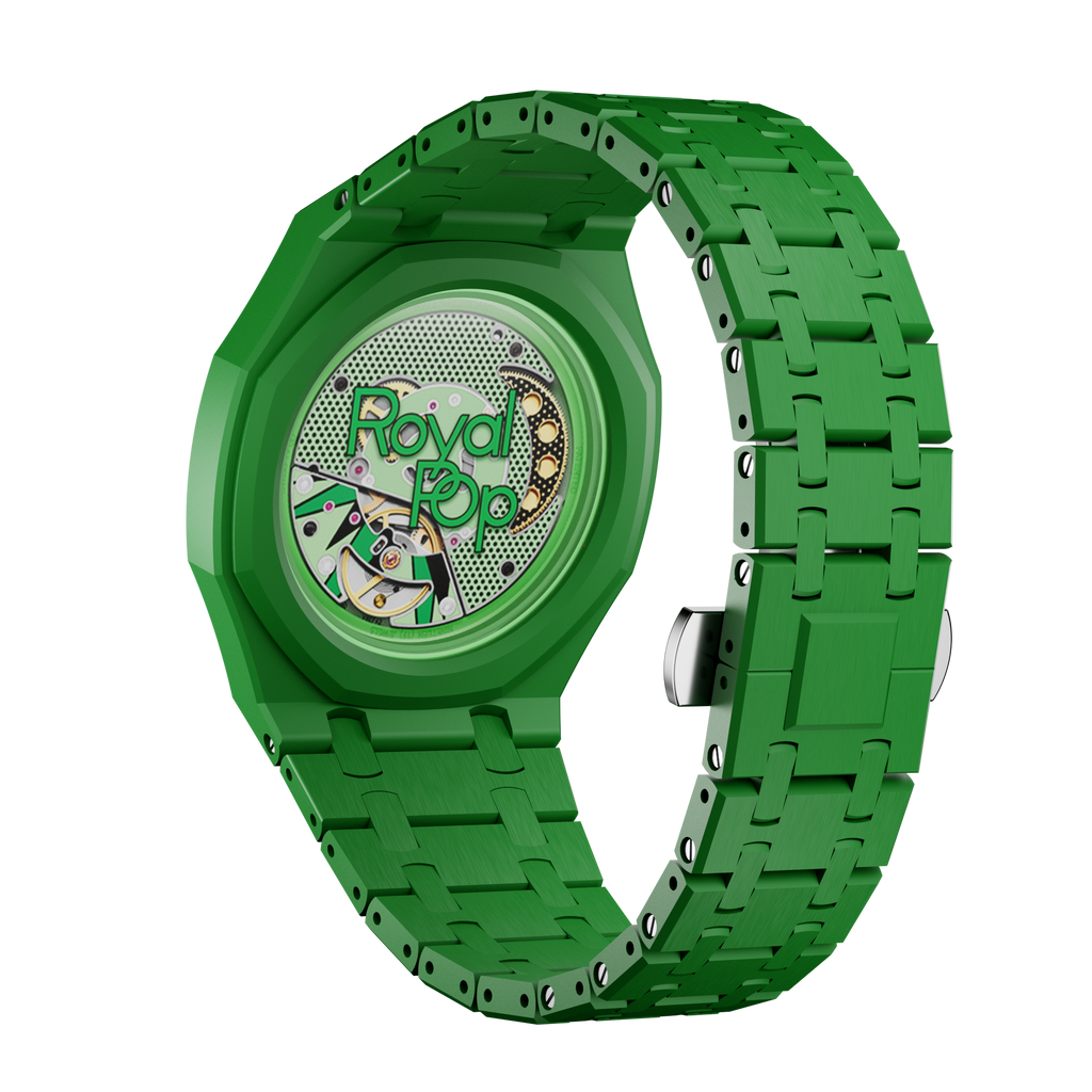 Bioceramic Bracelet Case For AP x Swatch Royal Pop Green Eight