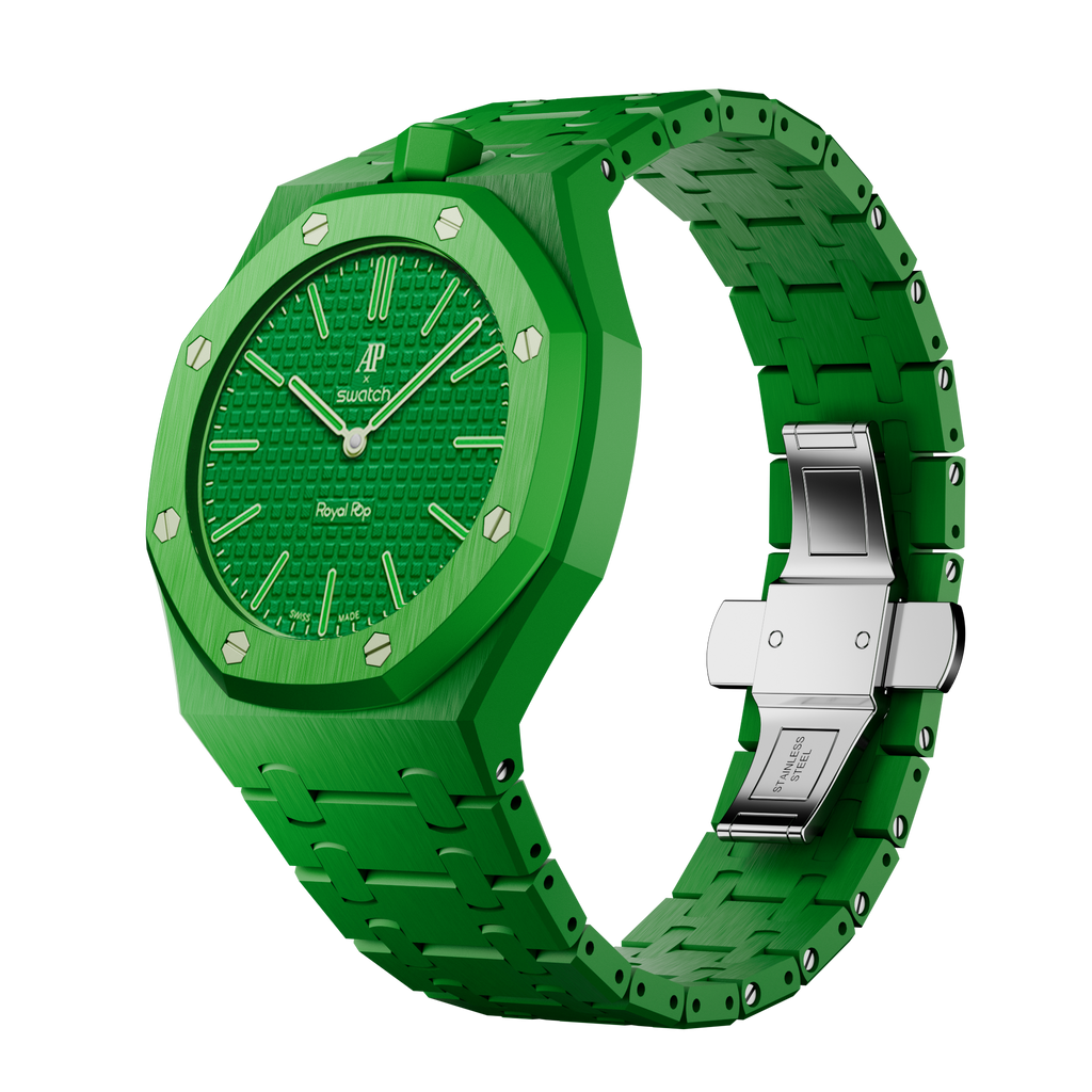 Bioceramic Bracelet Case For AP x Swatch Royal Pop Green Eight