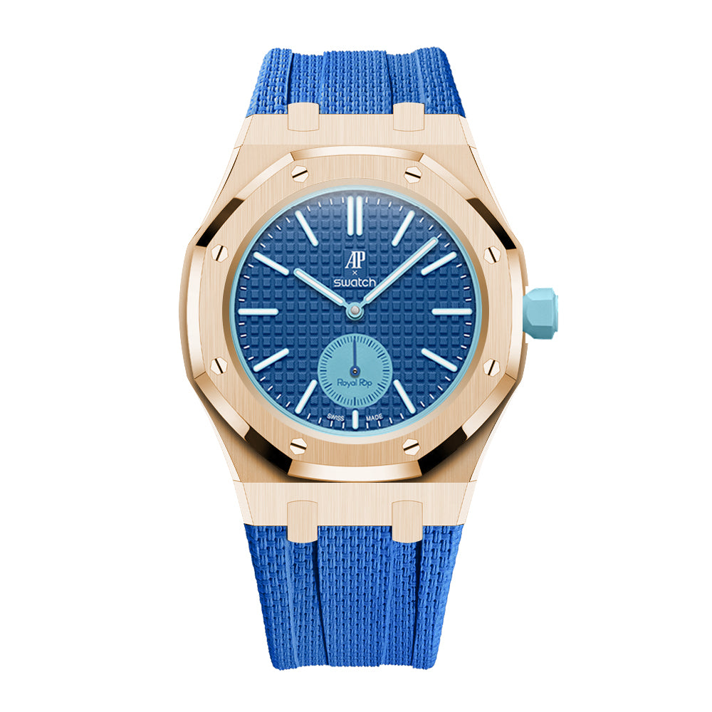 Stainless Steel Bracelet Case For AP x Swatch Royal Pop Blaue Acht