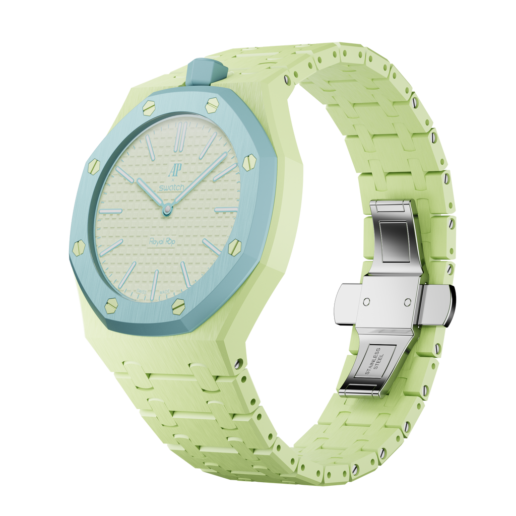 Bioceramic Bracelet Case For AP x Swatch Royal Pop Blaue Acht