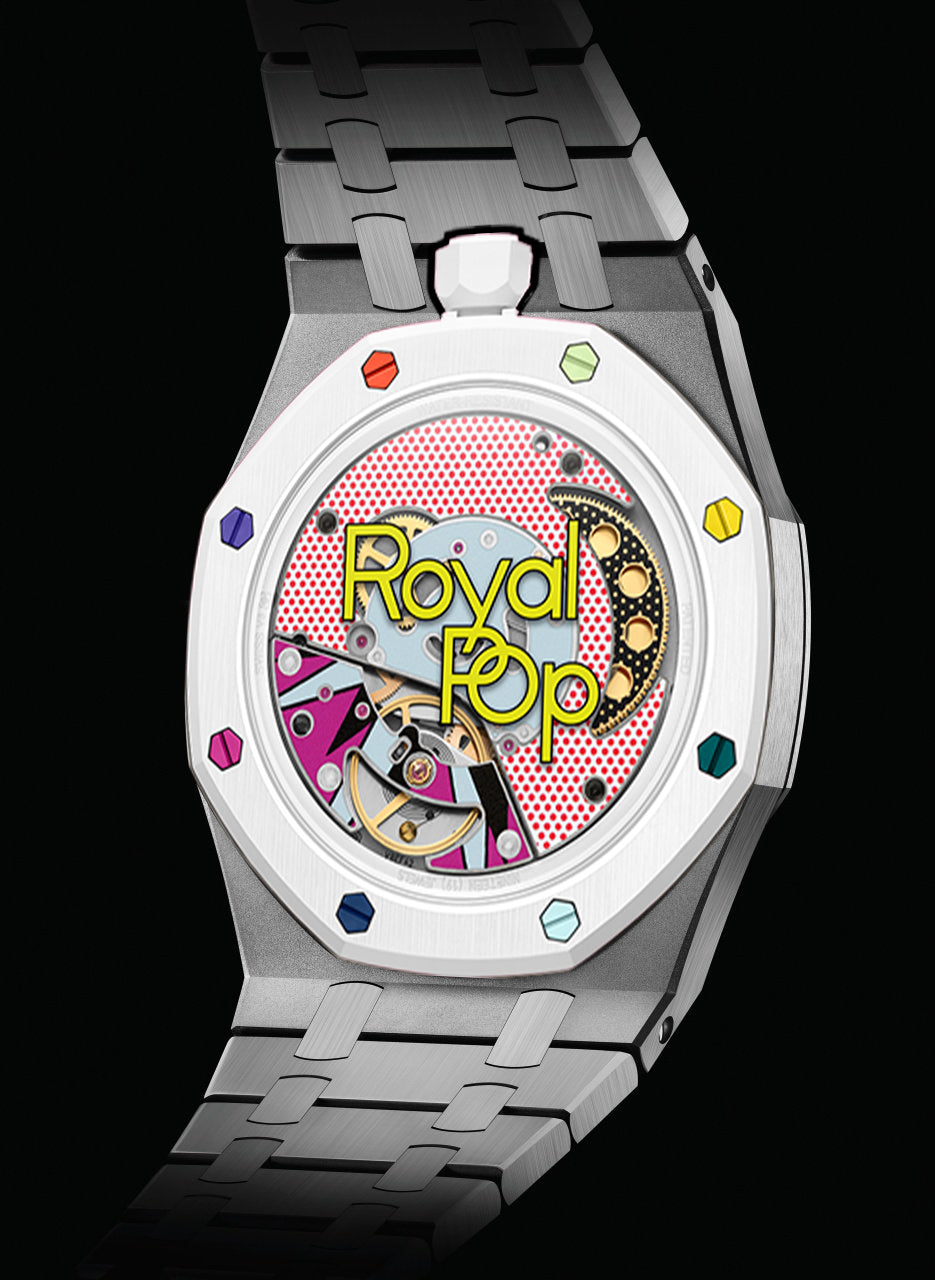 Stainless Steel Bracelet Case For AP x Swatch Royal Pop Huit Blanc