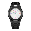 Full Frame Cover Stainless Steel Black Bracelet Case for AP X Swatch Royal Pop Huit Blanc