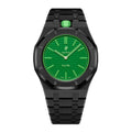 Full Frame Cover Stainless Steel Black Bracelet Case for AP X Swatch Royal Pop Green Eight
