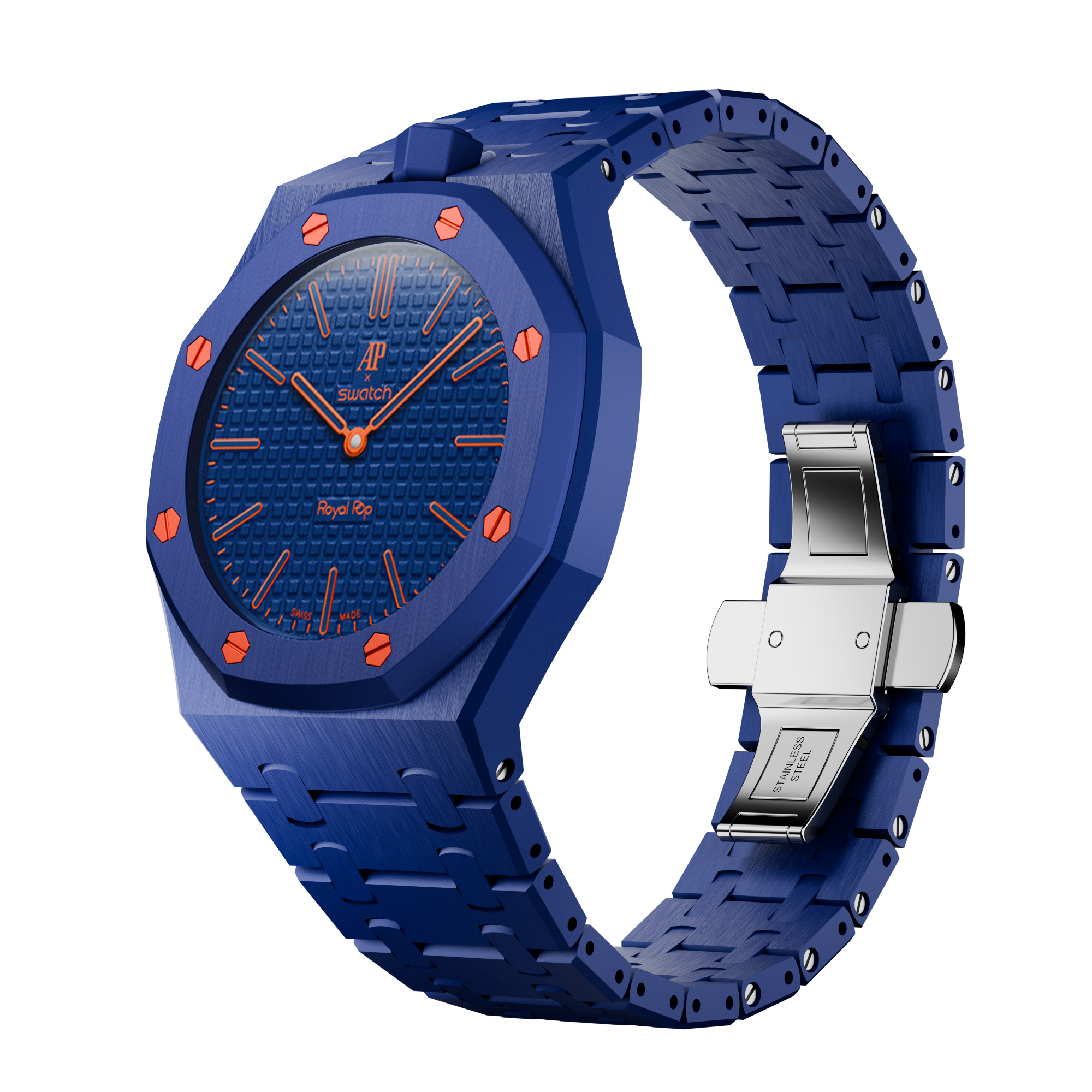 Bioceramic Bracelet Case For AP x Swatch Royal Pop Orenji Hachi