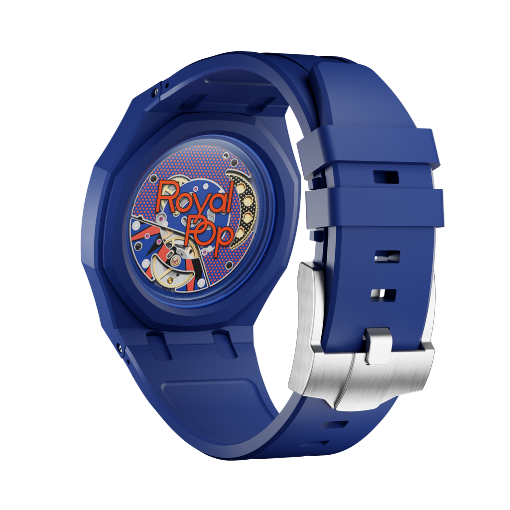 Bioceramic Rubber Strap Case For AP x Swatch Royal Pop Orenji Hachi