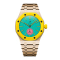 Stainless Steel Rosé Gold Bracelet Case For AP x Swatch Royal Pop OTG ROZ