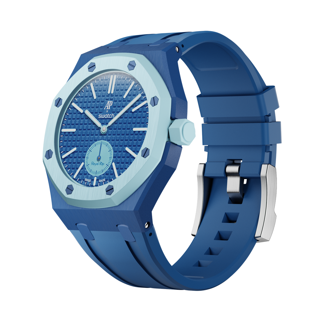 Bioceramic Rubber Strap Case For AP x Swatch Royal Pop Làn Ba