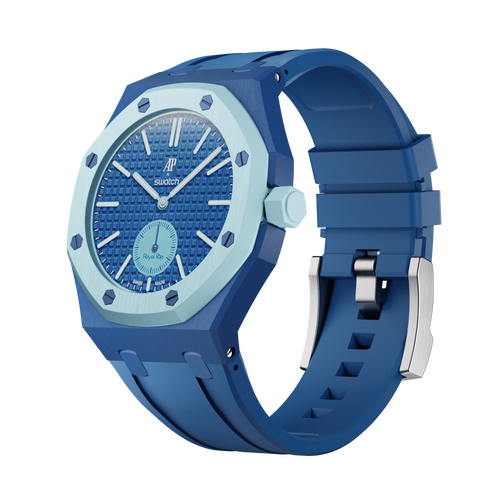 Bioceramic-Gehäuse mit Kautschukband für AP x Swatch Royal Pop Làn Ba