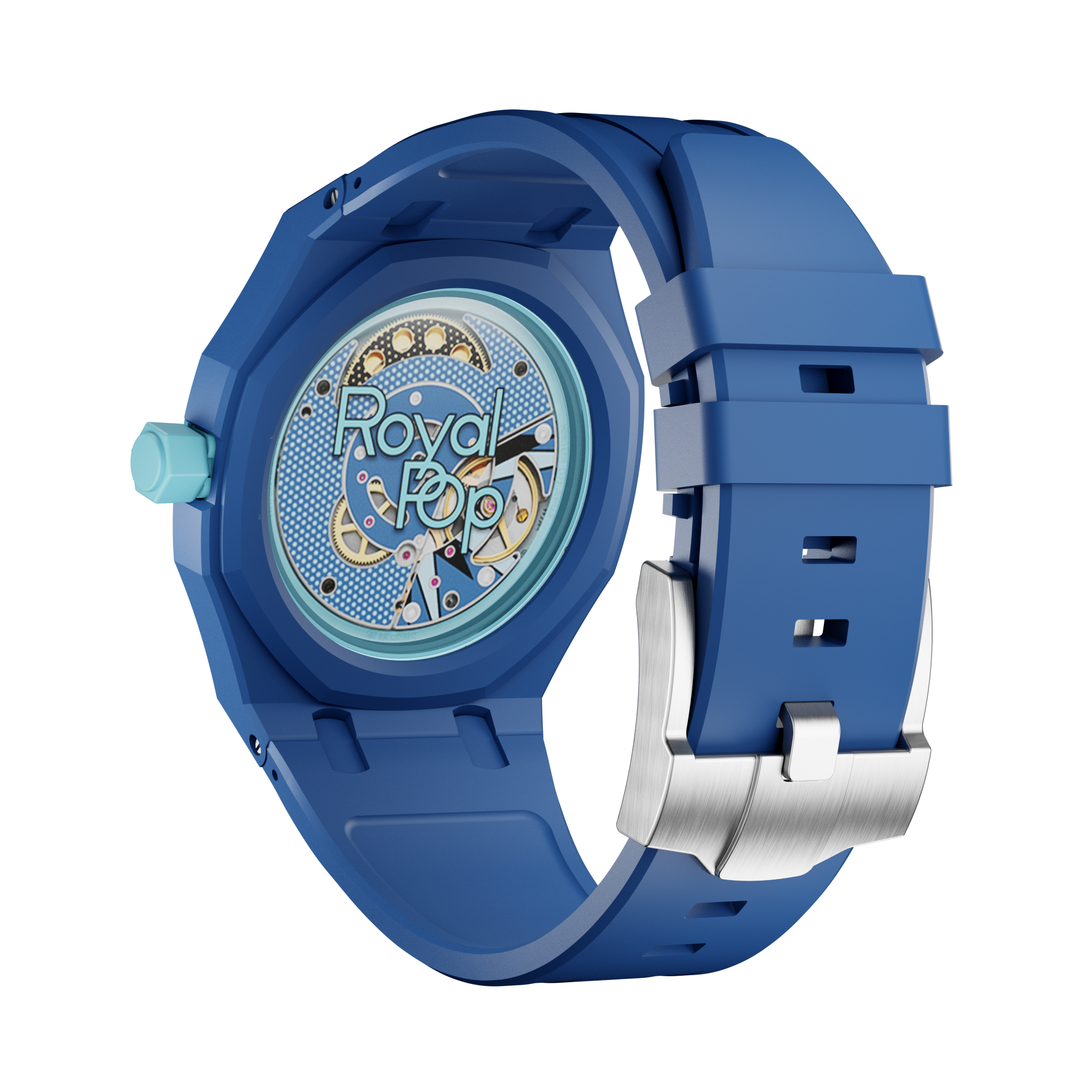 Bioceramic Rubber Strap Case For AP x Swatch Royal Pop Làn Ba