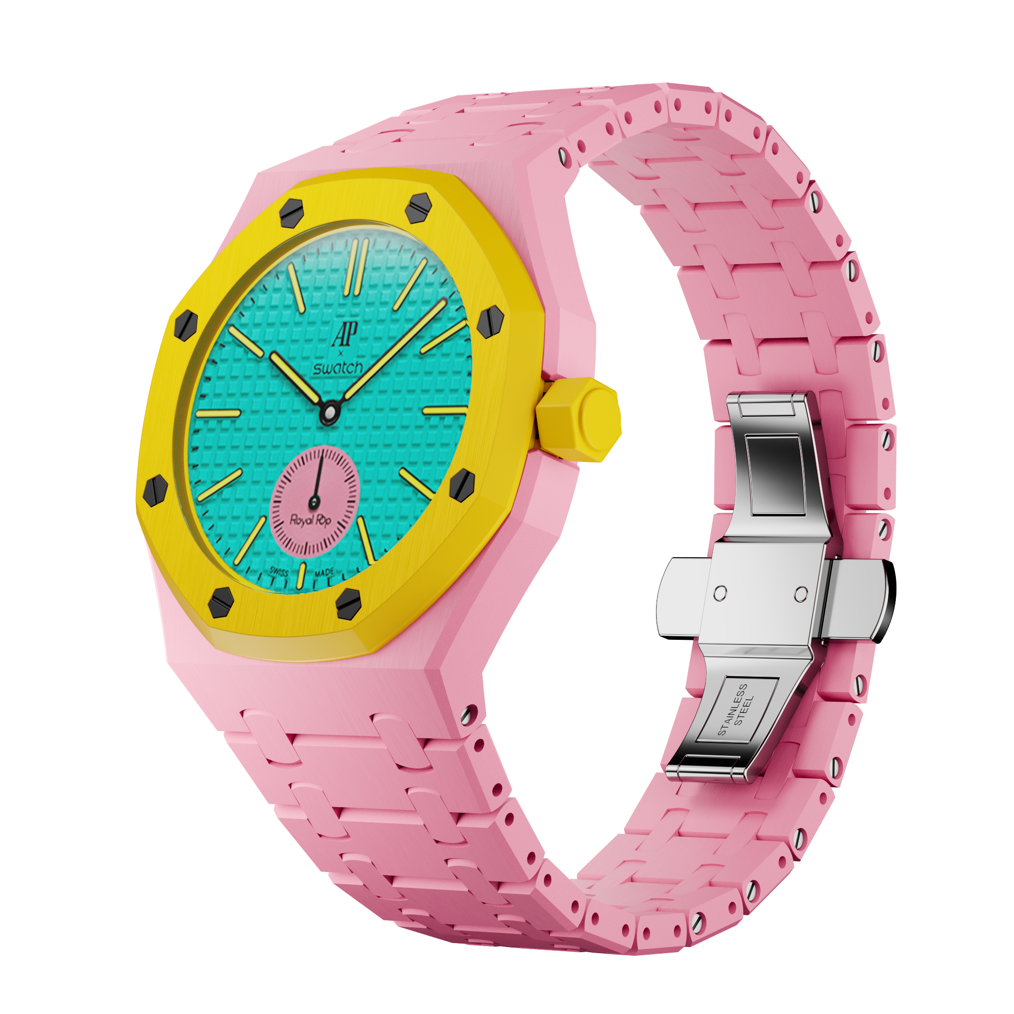 Bioceramic Bracelet Case For AP x Swatch Royal Pop OTG ROZ