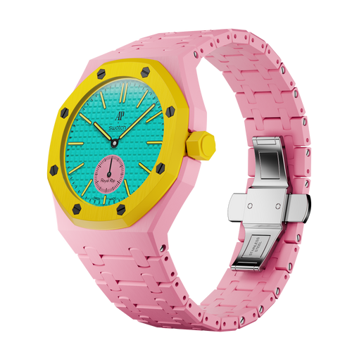 Bioceramic-Gehäuse mit Gliederarmband für AP x Swatch Royal Pop OTG ROZ