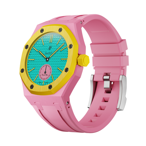 Bioceramic-Gehäuse mit Kautschukband für AP x Swatch Royal Pop OTG ROZ