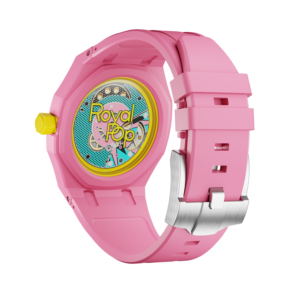 Bioceramic Rubber Strap Case For AP x Swatch Royal Pop OTG ROZ