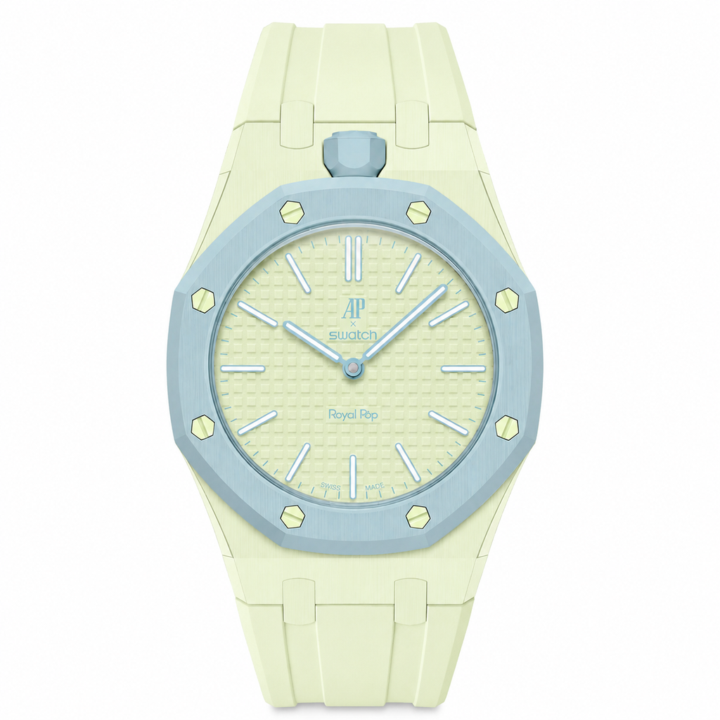Bioceramic Rubber Strap Case For AP x Swatch Royal Pop Blaue Acht