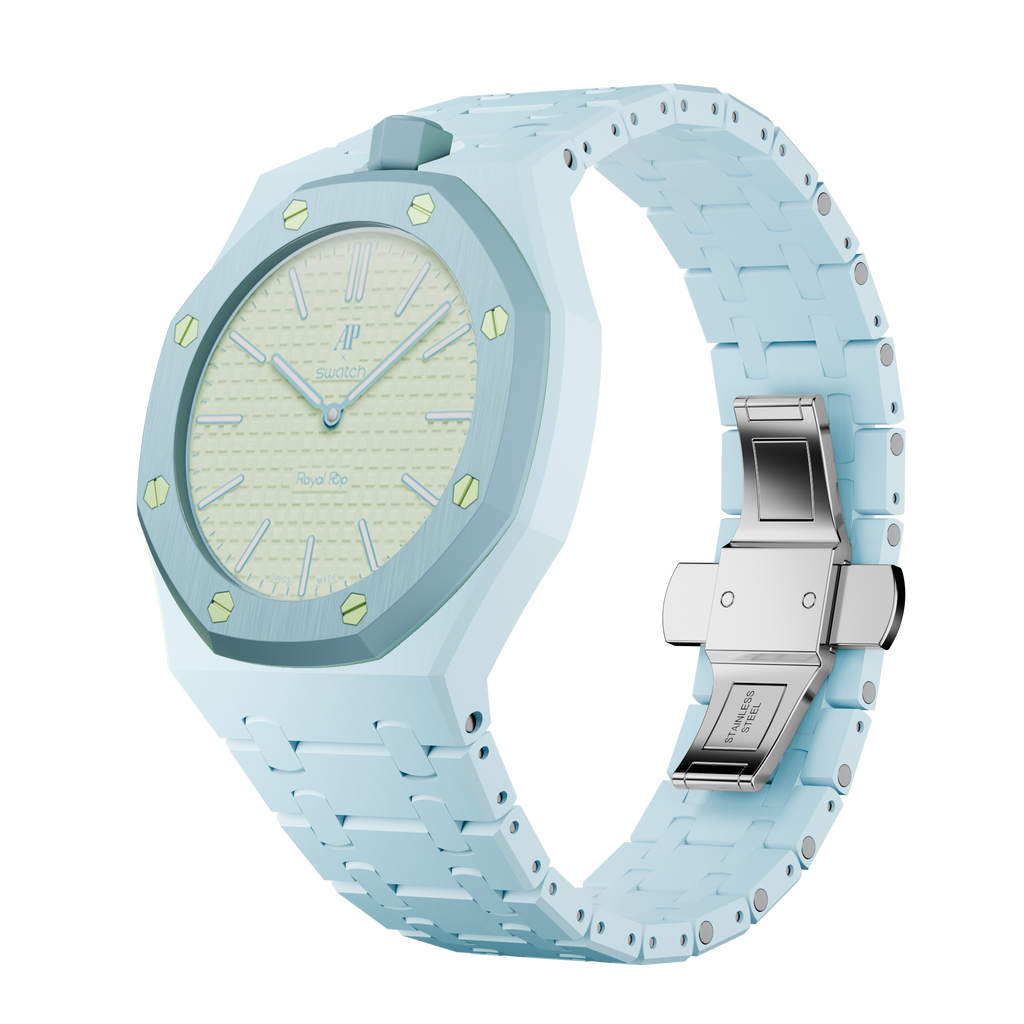 Bioceramic Bracelet Case For AP x Swatch Royal Pop Blaue Acht
