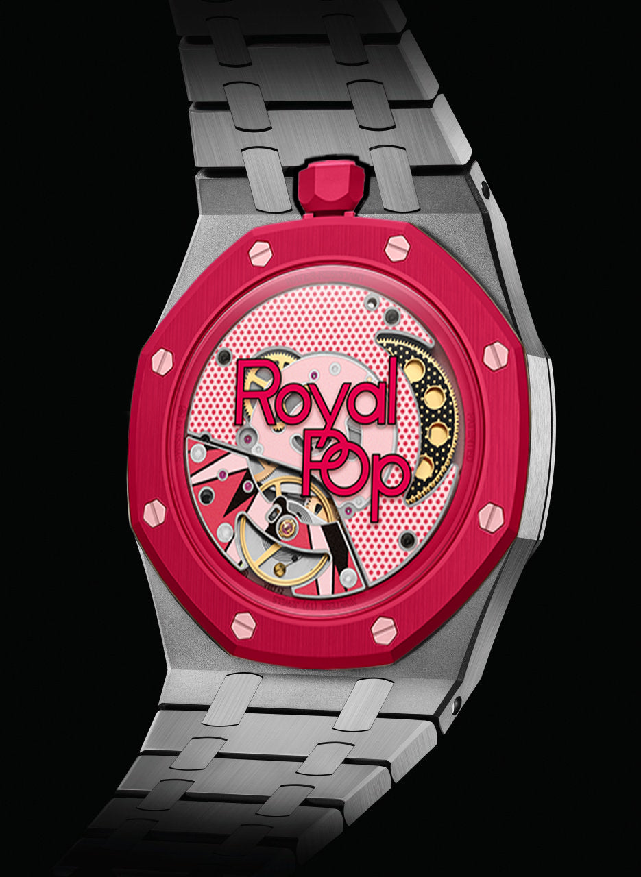 Stainless Steel Bracelet Case For AP x Swatch Royal Pop Otto Rosso