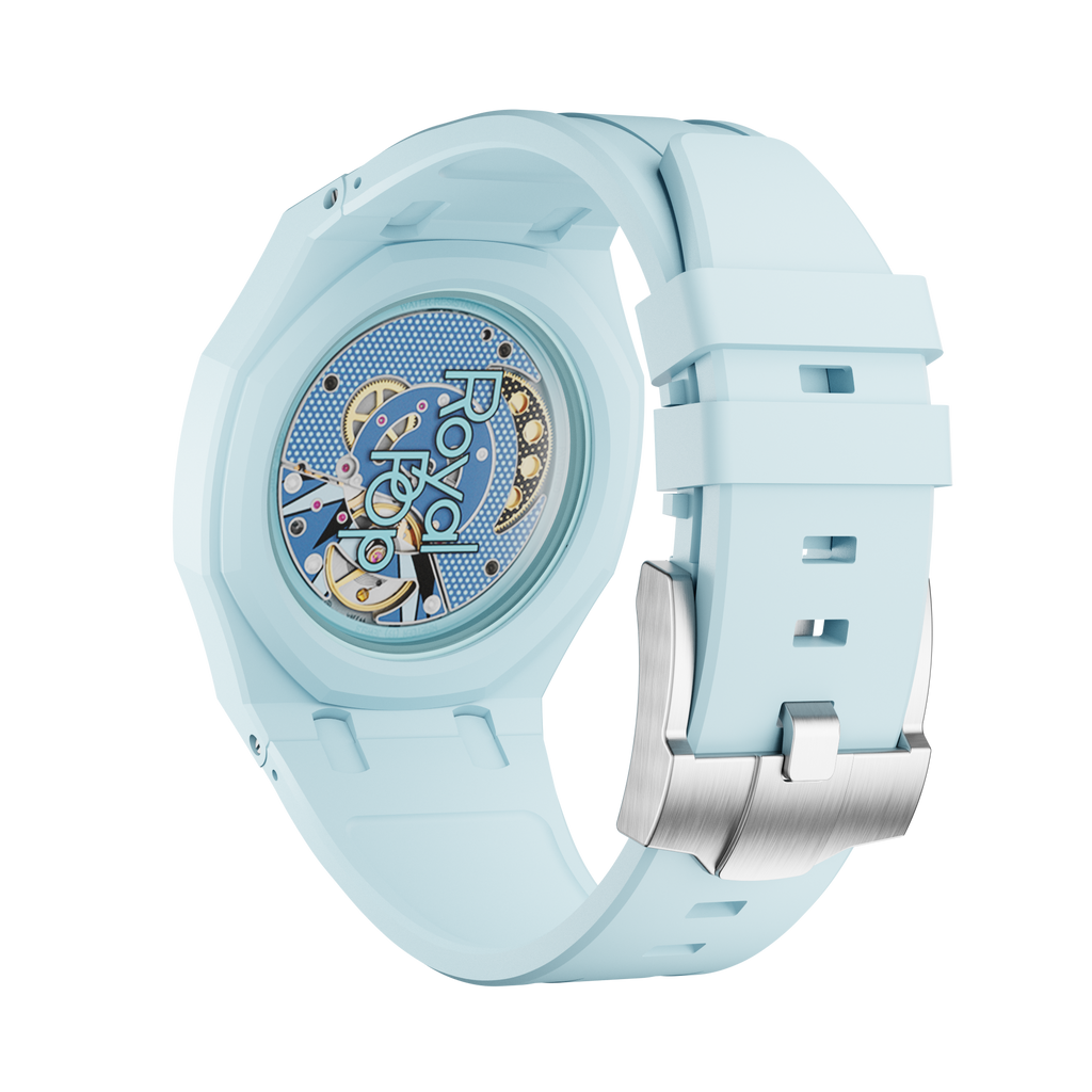 Bioceramic-Gehäuse mit Kautschukband für AP x Swatch Royal Pop Blaue Acht
