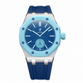 Stainless Steel Rubber Strap Case For AP x Swatch Royal Pop Làn Ba